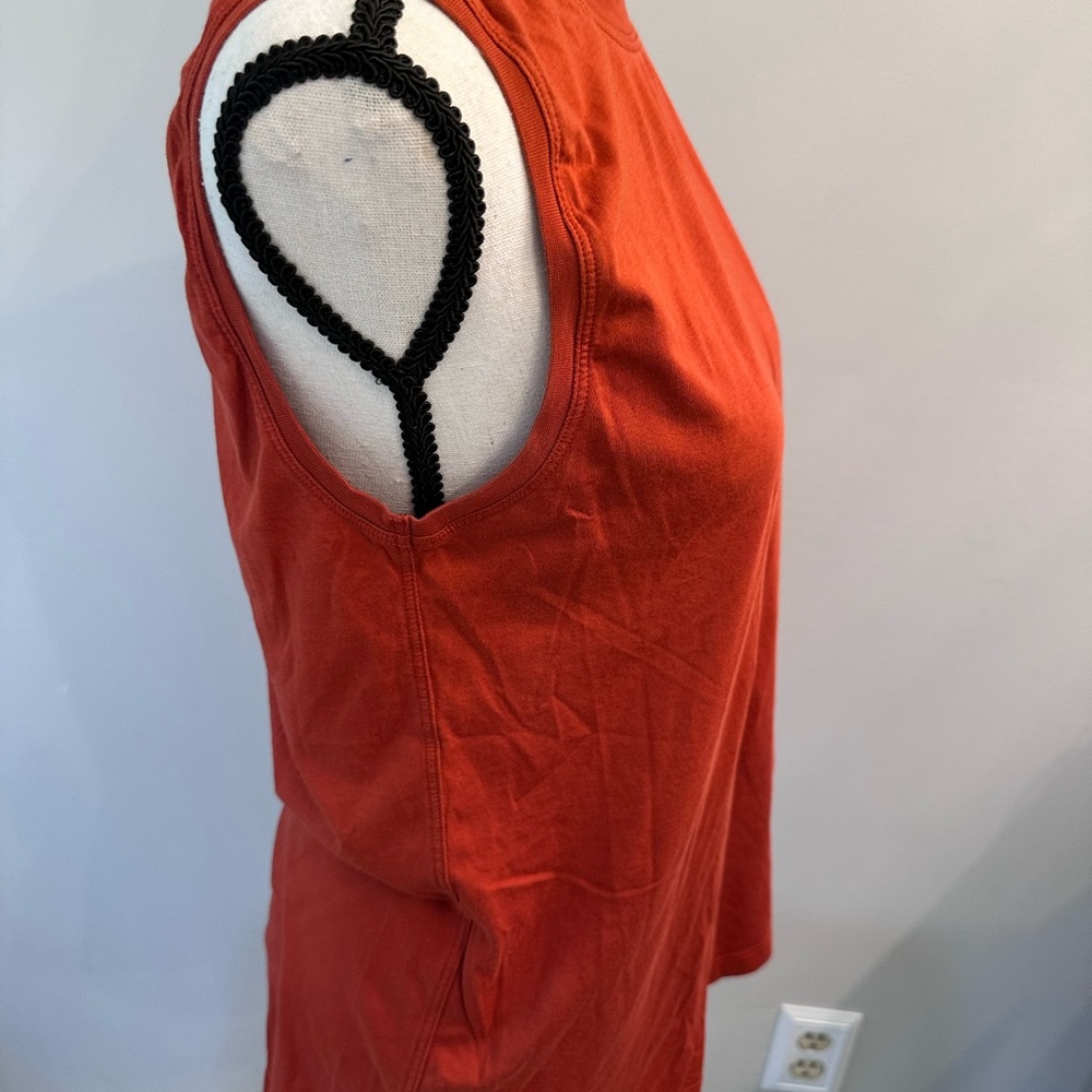 Lululemon Athletica Orange Muscle Tee Sleeveless Top - Picture 4 of 6